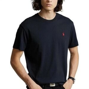 Polo by Ralph Lauren Men's Black Custom Fit Tee with Red Logo Size XXL